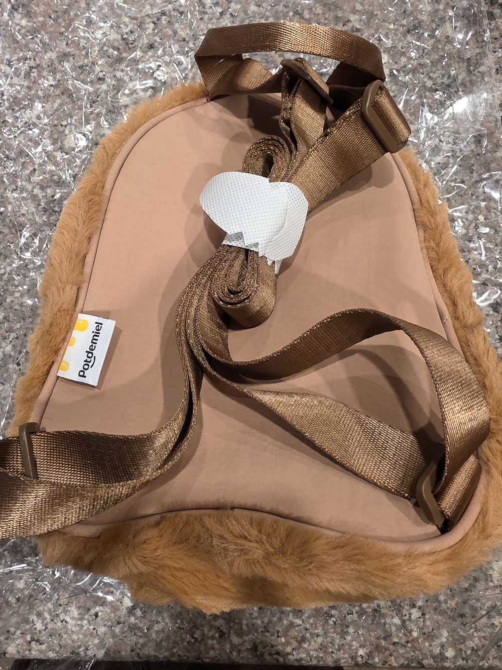 Chip & Dale Plush Faux-Fur Kids Backpack - Brown - Picture 2 of 3